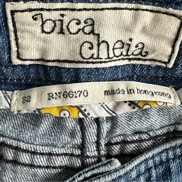 Bica Cheia Jeans Women's 32 Vintage Y2K Retro Style Blue Denim Flare Wide Leg - Picture 3 of 14